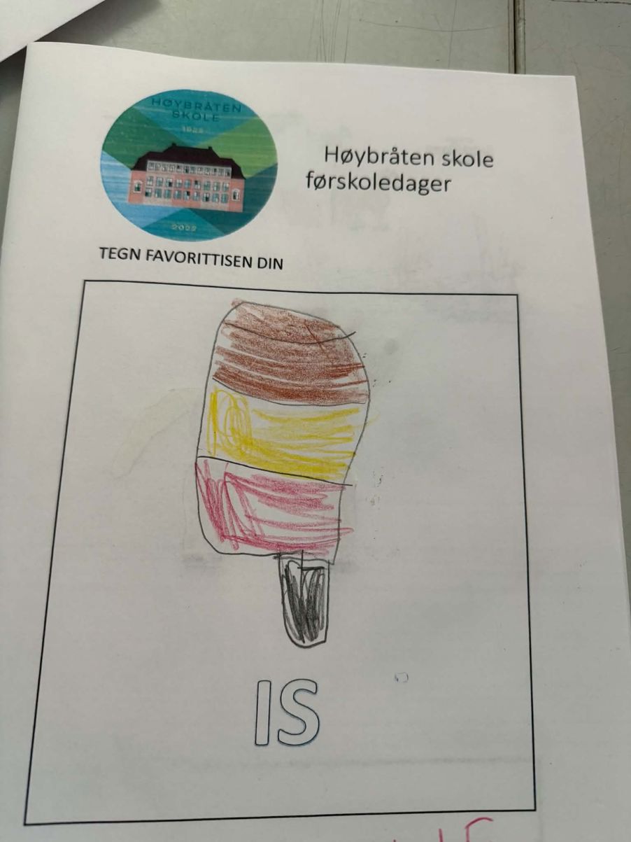 en tegning på et ark