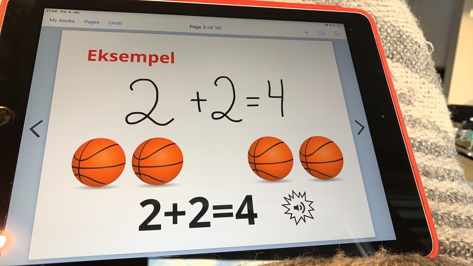 Book Creator Book Creator - eksempelside fra læreren - elevene laget egne oppgaver.