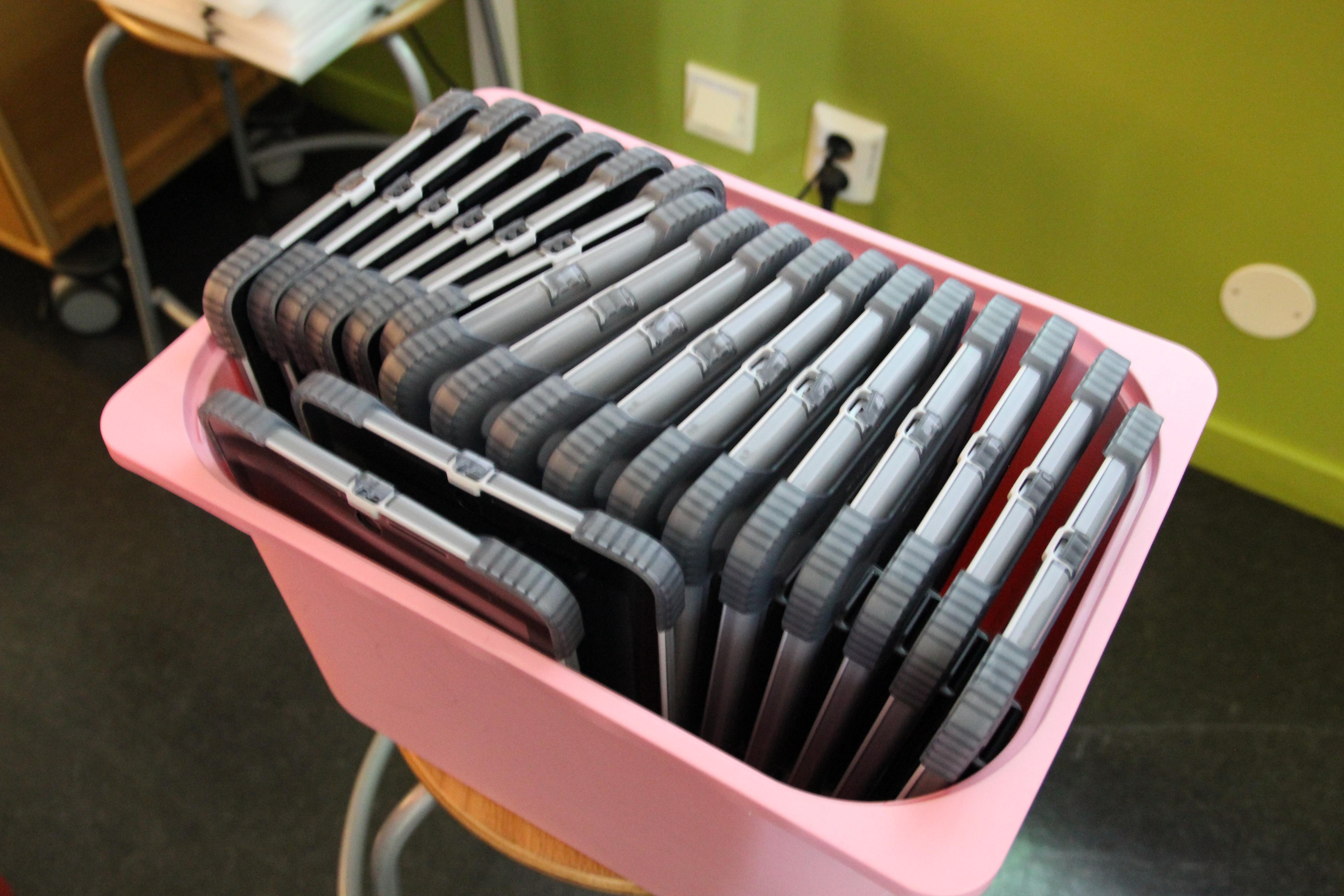 Klassesett med læringsbrett.