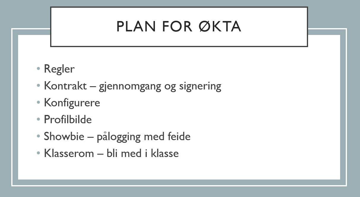 Noe av det elevene skal gjøre og lære ved innføring av læringsbrett.