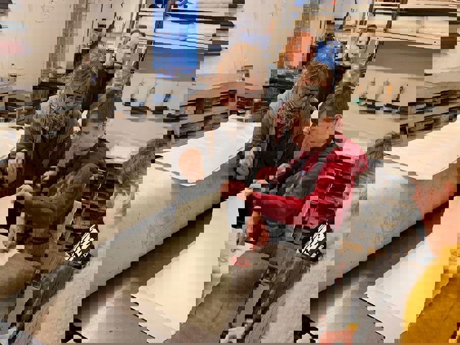 Norske Grafikeres Verksted – klargjøring for trykk (foto: Hanne) Norske Grafikeres Verksted – klargjøring for trykk (foto: Hanne)